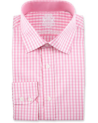 English Laundry Check Long Sleeve Dress Shirt Pink