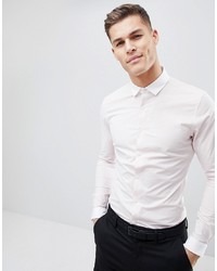 ASOS DESIGN Smart Sretch Slim Check Shirt With Contrast Collar And Cuff