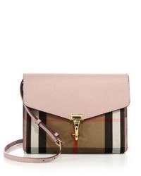 Pink Check Leather Crossbody Bag