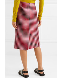 Marni Checked Woven Midi Skirt