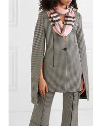 Burberry Fringed Checked Cashmere Twill Scarf