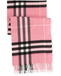 Burberry Giant Check Cashmere Scarf Rose