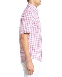 Tailorbyrd Regular Fit Short Sleeve Windowpane Sport Shirt
