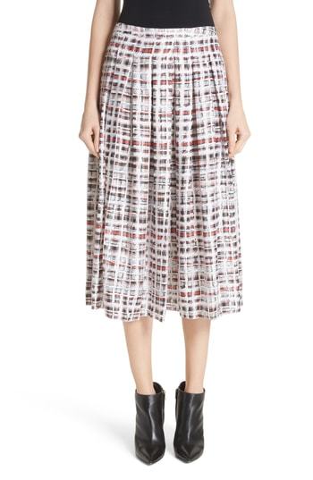 burberry silk skirt