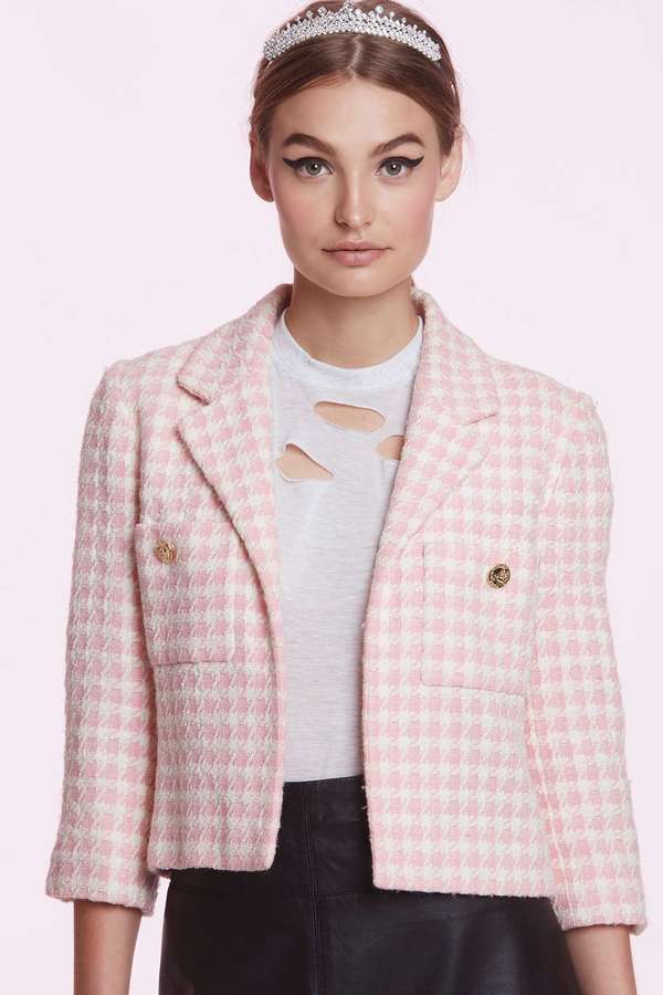 CHANEL ivory wool 2011 BYZANCE EMBELLISHED TWEED Blazer Jacket 36 XS at  1stDibs