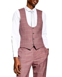 Topman Slim Fit Windowpane Suit Vest