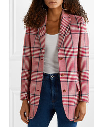 Gucci Prince Of Wales Checked Wool Blend Blazer