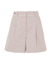 Pink Check Wool Shorts