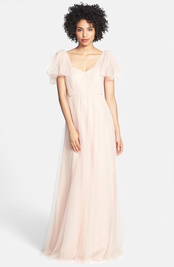 Jenny Yoo Annabelle Convertible Tulle Column Dress 260