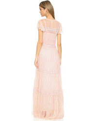 Needle & Thread Chiffon Lace Gown