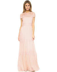 Needle & Thread Chiffon Lace Gown