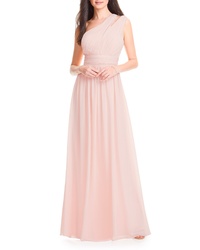 Levkoff Chiffon One Shoulder Gown