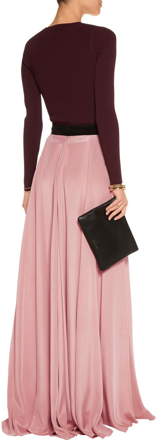 Roksanda Flinders Draped Silk Crepe Maxi Skirt, $2,610 | theOutnet