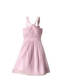 Tevolio Halter Neck Chiffon Dress Pink Lemonade 6