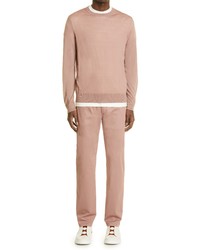 Zegna 5 Pocket Premium Stretch Cotton Pants In Pink At Nordstrom