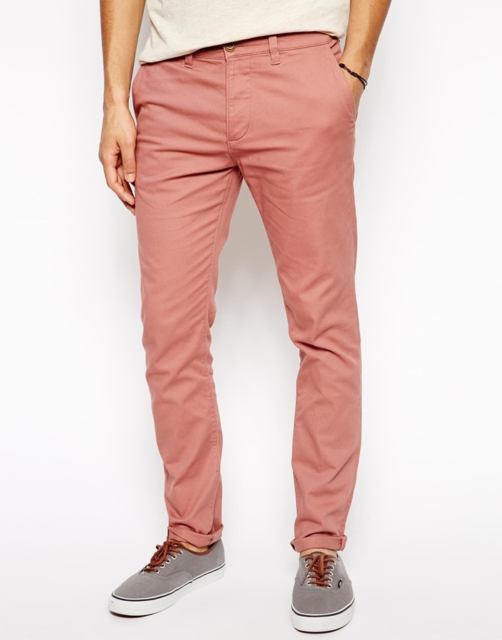 Asos Skinny Chinos Pink | Where to buy & how to wear