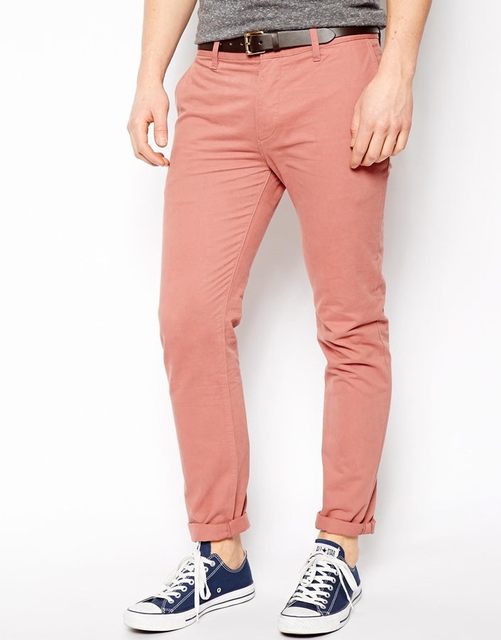 Asos Slim Chinos Pink | Where to buy & how to wear