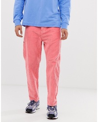 Collusion Balloon Leg Cord Trousers In Pink