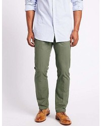 Marks and Spencer Big Tall Straight Fit Pure Cotton Chinos