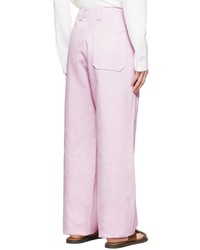 Ermenegildo Zegna Couture Pink Cotton Trousers