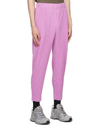 Homme Plissé Issey Miyake Pink Monthly Color April Trousers
