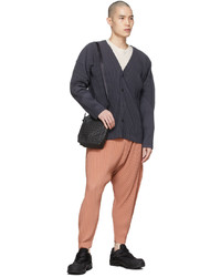Homme Plissé Issey Miyake Pink Polyester Trousers