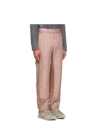 Craig Green Pink Quilted Skin Trousers