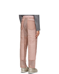Craig Green Pink Quilted Skin Trousers