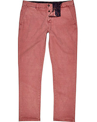River Island Pink Slim Chino Pants