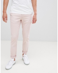 Burton Menswear Skinny Chinos In Pink