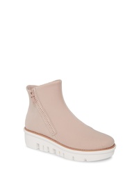 Pink Chunky Canvas Ankle Boots