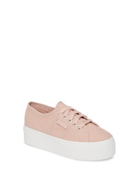 Pink Chunky Canvas Low Top Sneakers