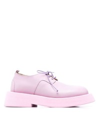 Pink Chunky Leather Derby Shoes