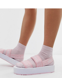 Ellesse Giglio Logo Py Chunky Flatform Sandals In Pink