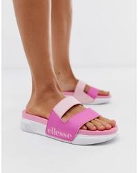 Ellesse Salza Double Chunky Slides In Pink