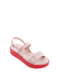 Pink Chunky Rubber Flat Sandals