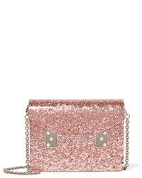 Sophie Hulme Compton Glittered Perspex Clutch Pink