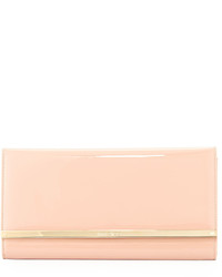 Jimmy Choo Maia Large Patent Wallet Clutch Bag Nude