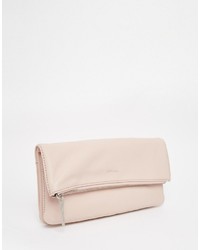 Matt & Nat Soft Clutch With Fold Over In Pastel Pink