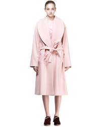 Anouki Pale Pink Wool And Organza Coat