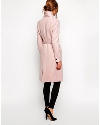 Ted Baker Belted Wrap Coat In Pale Pink