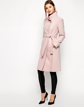 Als reactie op de Snel Phalanx Ted Baker Belted Wrap Coat In Pale Pink, $566 | Asos | Lookastic