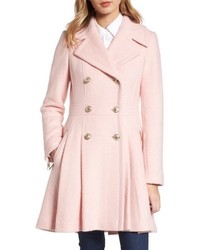 GUESS Double Breasted Wool Blend Coat