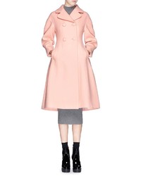 Nobrand Double Breasted Wool Blend Flare Coat