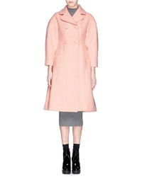 Nobrand Double Breasted Wool Blend Flare Coat