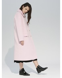Double Breasted Wool Coat Pink