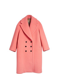 Burberry Double Faced Wool Cashmere Cocoon Coat