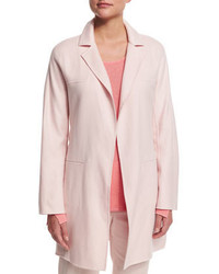 Loro Piana Long Sleeve Belted Cashmere Coat Rosebud Pink