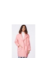 Missguided Lena Oversized Cocoon Coat Pink