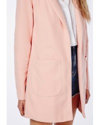 Missguided Vanessa Pink Tailored Coat